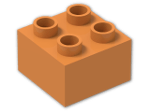 LEGO® Brick: Duplo Brick 2 x 2 3437 | Color: Bright Orange