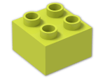 LEGO® Brick: Duplo Brick 2 x 2 3437 | Color: Medium Yellowish Green