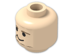 LEGO® Stein: Minifig Head with SW Smirk and Brown Eyebrows Pattern 3626bps5 | Farbe: Light Nougat