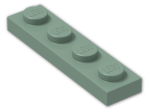 LEGO® Brick: Plate 1 x 4 3710 | Color: Sand Green
