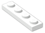 LEGO® Brick: Plate 1 x 4 3710 | Color: White
