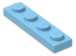 LEGO® Brick: Plate 1 x 4 3710 | Color: Dove Blue