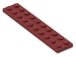 LEGO® Brick: Plate 2 x 10 3832 | Color: New Dark Red