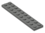LEGO® Stein: Plate 2 x 10 3832 | Farbe: Dark Grey