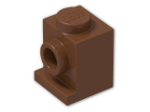LEGO® Brick: Brick 1 x 1 with Headlight 4070 | Color: Reddish Brown