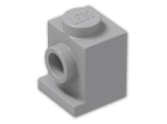 LEGO® Brick: Brick 1 x 1 with Headlight 4070 | Color: Medium Stone Grey