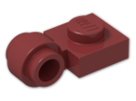 LEGO® Brick: Plate 1 x 1 with Clip Light Type 2 4081b | Color: New Dark Red