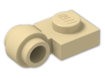 LEGO® Brick: Plate 1 x 1 with Clip Light Type 2 4081b | Color: Brick Yellow