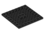 LEGO® Stein: Plate 8 x 8 with Grille and Hole 4151b | Farbe: Black