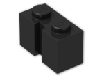 LEGO® Stein: Brick 1 x 2 with Groove 4216 | Farbe: Black