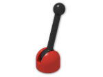 LEGO® Stein: Hinge Control Stick and Base (Black Stick) 4592c02 | Farbe: Bright Red