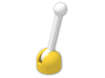 LEGO® Stein: Hinge Control Stick and Base (White Stick) 4592c04 | Farbe: Bright Yellow