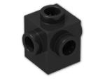 LEGO® Stein: Brick 1 x 1 with Studs on Four Sides 4733 | Farbe: Black