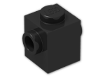 LEGO® Brick: Brick 1 x 1 with Studs on Two Opposite Sides 47905 | Color: Black