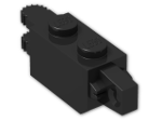 LEGO® Brick: Hinge Brick 1 x 2 Locking with Dual Finger Horiz. Single Vert. 47975 | Color: Black