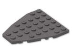 LEGO® Stein: Wing 7 x 6 with Stud Notches 50303 | Farbe: Dark Stone Grey