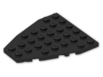 LEGO® Brick: Wing 7 x 6 with Stud Notches 50303 | Color: Black