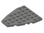 LEGO® Stein: Wing 7 x 6 with Stud Notches 50303 | Farbe: Dark Grey