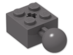 LEGO® Brick: Brick 2 x 2 with Ball Joint and Axlehole 57909 | Color: Dark Stone Grey