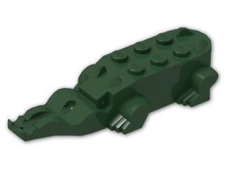 LEGO® Brick: Animal Crocodile Body 6026 | Color: Earth Green