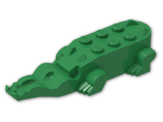 LEGO® Brick: Animal Crocodile Body 6026 | Color: Dark Green