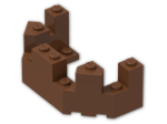 LEGO® Stein: Brick 4 x 8 x 2.333 Turret Top 6066 | Farbe: Reddish Brown