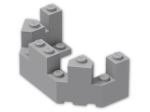 LEGO® Stein: Brick 4 x 8 x 2.333 Turret Top 6066 | Farbe: Medium Stone Grey