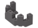LEGO® Brick: Brick 4 x 8 x 2.333 Turret Top 6066 | Color: Dark Stone Grey