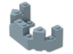 LEGO® Brick: Brick 4 x 8 x 2.333 Turret Top 6066 | Color: Light Royal Blue