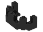 LEGO® Brick: Brick 4 x 8 x 2.333 Turret Top 6066 | Color: Black