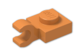 LEGO® Brick: Plate 1 x 1 with Clip Horizontal (Thick C-Clip) 61252 | Color: Bright Orange