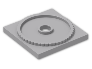 LEGO® Stein: Turntable Flat Base 4 x 4 61485 | Farbe: Medium Stone Grey