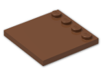 LEGO® Stein: Tile 4 x 4 with Studs on Edge 6179 | Farbe: Reddish Brown