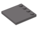 LEGO® Brick: Tile 4 x 4 with Studs on Edge 6179 | Color: Dark Stone Grey