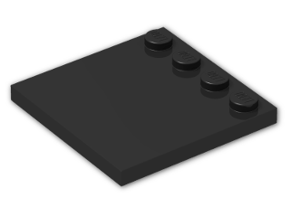 LEGO® Brick: Tile 4 x 4 with Studs on Edge 6179 | Color: Black