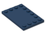 LEGO® Brick: Tile 4 x 6 with Studs on Edges 6180 | Color: Earth Blue