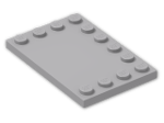 LEGO® Brick: Tile 4 x 6 with Studs on Edges 6180 | Color: Medium Stone Grey