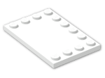 LEGO® Brick: Tile 4 x 6 with Studs on Edges 6180 | Color: White