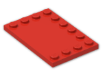 LEGO® Brick: Tile 4 x 6 with Studs on Edges 6180 | Color: Bright Red