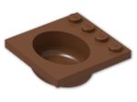 LEGO® Stein: Belville Sink 4 x 4 Oval 6195 | Farbe: Reddish Brown