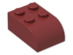 LEGO® Brick: Brick 2 x 3 with Curved Top 6215 | Color: New Dark Red