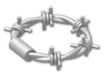 LEGO® Brick: Minifig Barbed Wire Loop 62700 | Color: Silver flip/flop