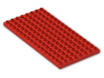 LEGO® Brick: Duplo Plate 8 x 16 6490 | Color: Bright Red