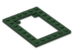 LEGO® Brick: Plate 6 x 8 Trap Door Frame with Flat Clips 92107 | Color: Earth Green