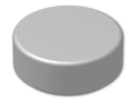 LEGO® Brick: Tile 1 x 1 Round with Groove 98138 | Color: Silver