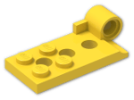 LEGO® Brick: Hinge Plate 2 x 4.5 Base with Technic Pin Hole 98285 | Color: Bright Yellow