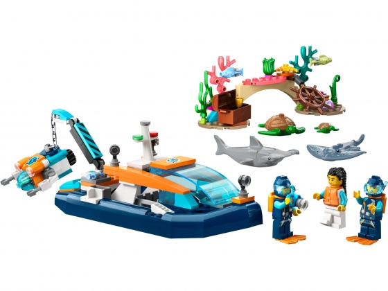 LEGO® City Explorer Diving Boat 60377 released in 2023 - Image: 1