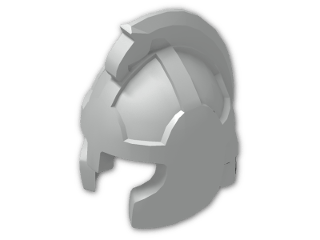 LEGO® Brick: Minifig Helmet Castle Rohan with Cheek Protection & Comb 10054 | Color: Silver flip/flop