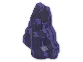 LEGO® Stein: Rock Stepped 10178 | Farbe: Transparent Bright Bluish Violet