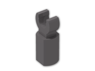 LEGO® Stein: Bar Tube with Clip 11090 | Farbe: Dark Stone Grey